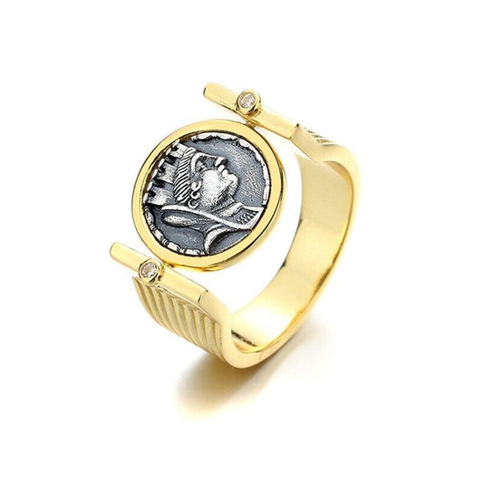 Wealth Tyche Replik griechischer Münzring R1041