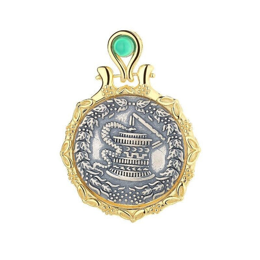 Pergamon Schlange Griechische Münze Anhänger N1010