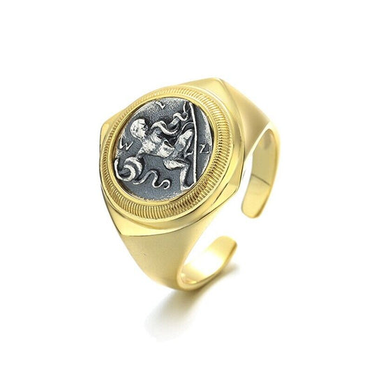 Herkules Griechische Münze Replik Ring R1040