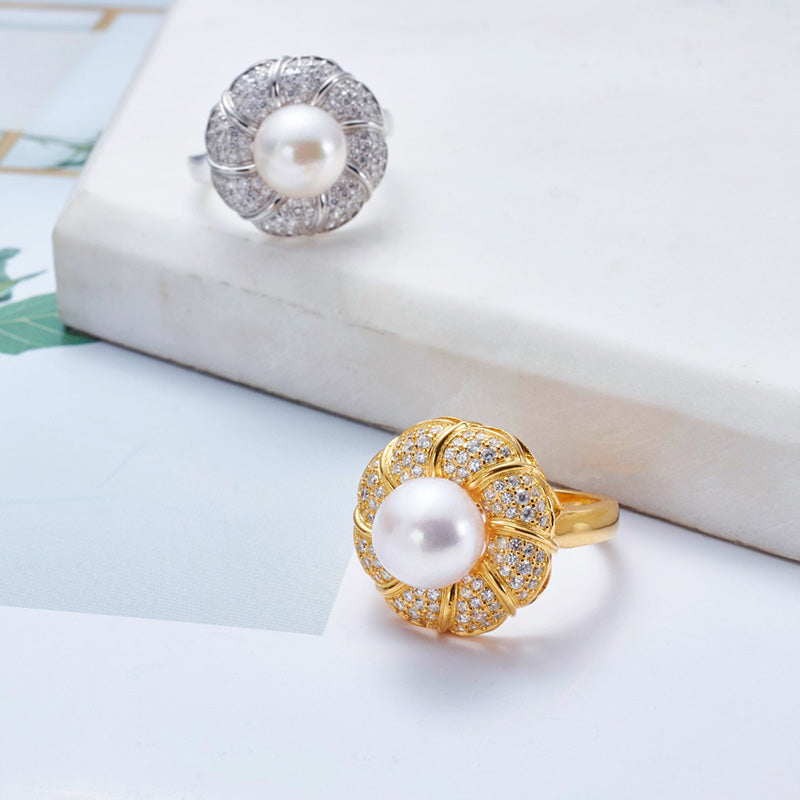 Akoya-Perlen-Blumenring 5783