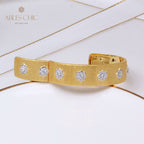 Stoff Matt Blüten Armband 5252