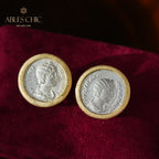Byzantinische Göttinnen-Medaillon-Ohrringe
