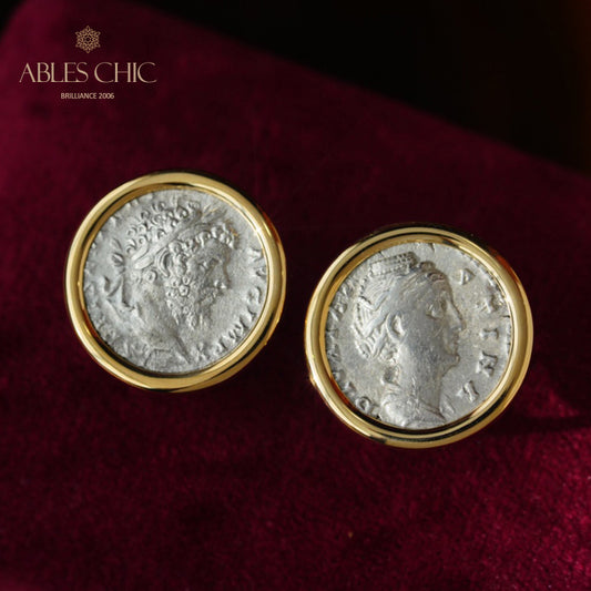 Byzantinische Lira-Medaillon-Ohrringe