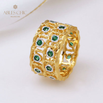 Smaragd-Akzent-Bandring 5289