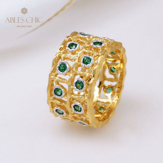Smaragd-Akzent-Bandring 5289