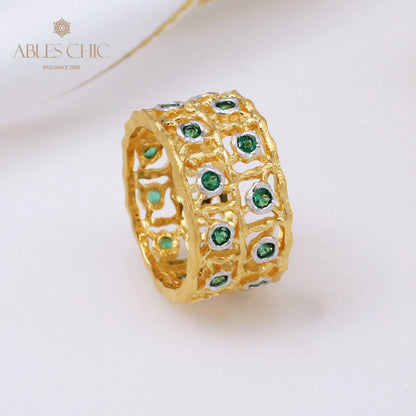 Smaragd-Akzent-Bandring 5289
