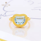 Gebürsteter Apfel-Zirkonring 5190