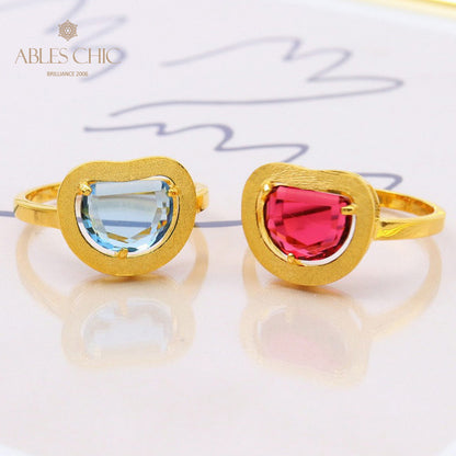 Gebürsteter Apfel-Zirkonring 5190