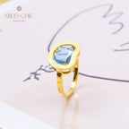 Gebürsteter Apfel-Zirkonring 5190