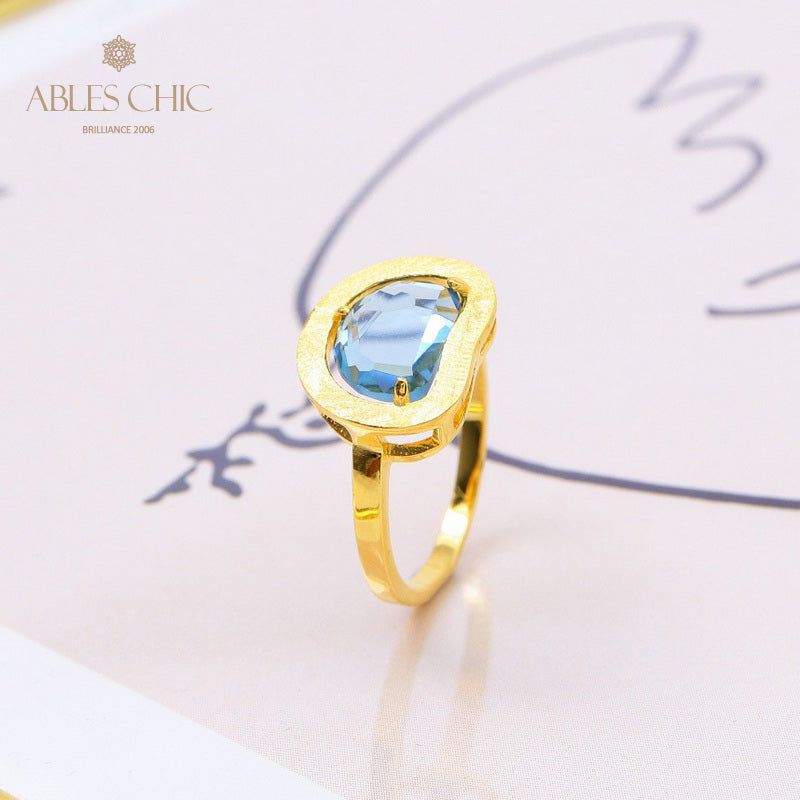 Gebürsteter Apfel-Zirkonring 5190