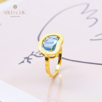 Gebürsteter Apfel-Zirkonring 5190