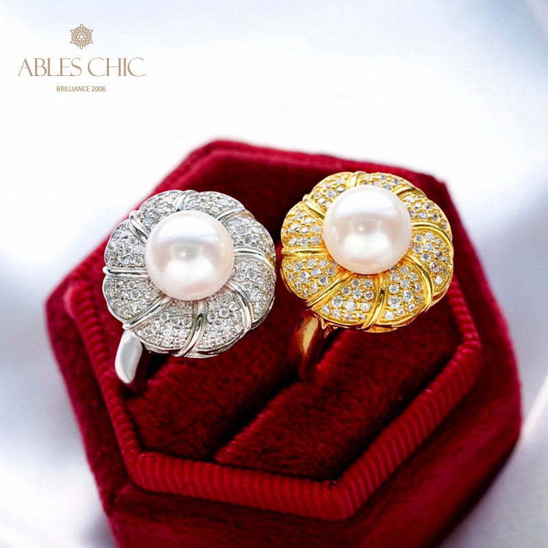 Akoya-Perlen-Blumenring 5783