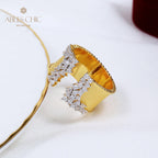 Blumenring mit Zirkonia-Verzierung 5572