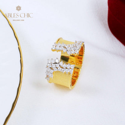 Blumenring mit Zirkonia-Verzierung 5572