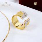 Blumenring mit Zirkonia-Verzierung 5572