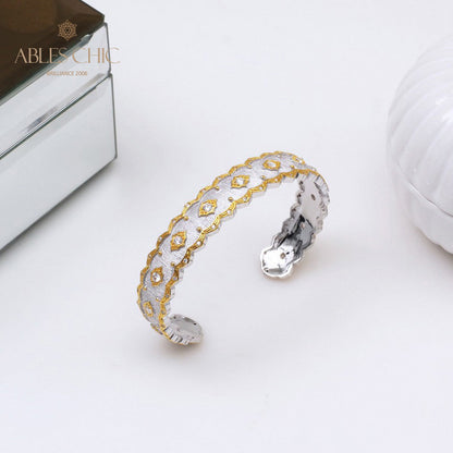 Seidiges Stoff-Laubsägen-Armband 6555