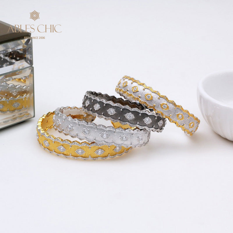 Seidiges Stoff-Laubsägen-Armband 6555