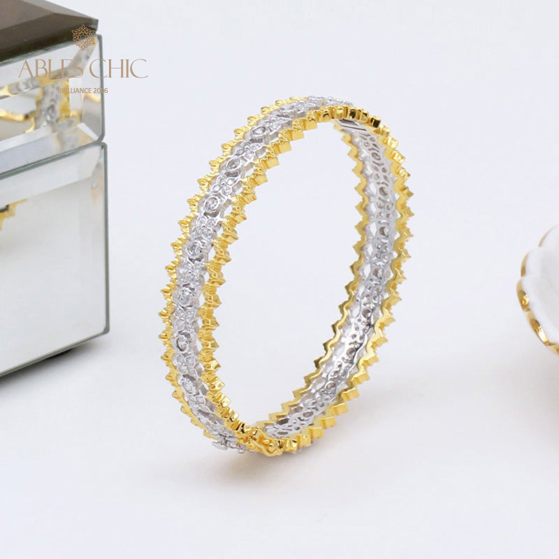 Luftiges Armband mit floralen Rändern 5465