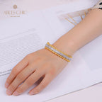 Luftiges Armband mit floralen Rändern 5465