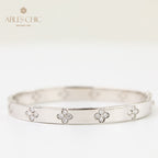 Hochglanzpoliertes Kleeblatt-Armband 203707