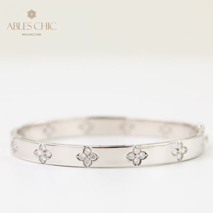 Hochglanzpoliertes Kleeblatt-Armband 203707