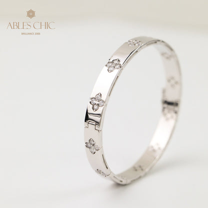 Hochglanzpoliertes Kleeblatt-Armband 203707