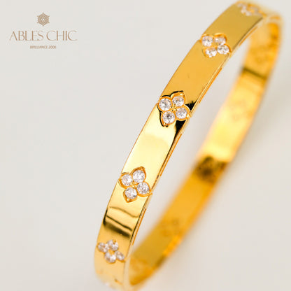 Hochglanzpoliertes Kleeblatt-Armband 203707
