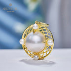 Mabe Pearl Mesh Disc Anhänger 5956