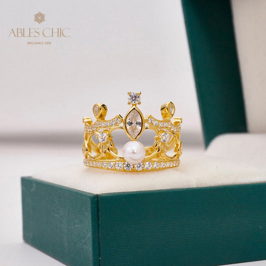 Pavé-Kronenperlenring 5731