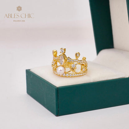 Pavé-Kronenperlenring 5731