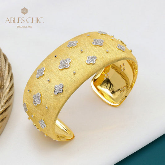 Armband mit Stoffstruktur „Pflaumenblüten“ 5651