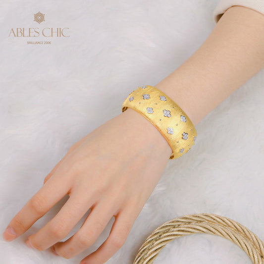 Armband mit Stoffstruktur „Pflaumenblüten“ 5651
