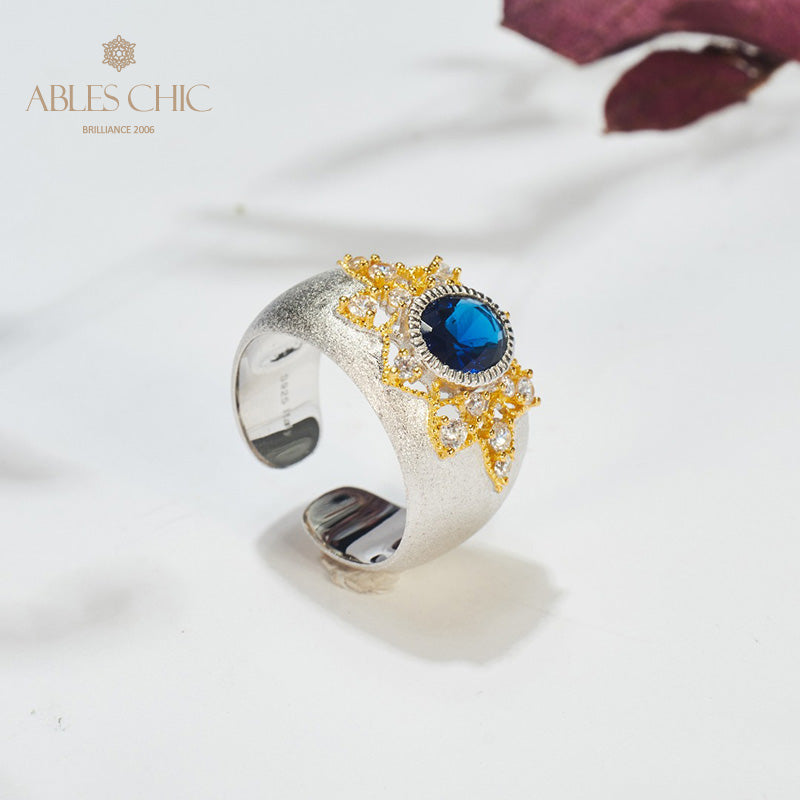 Saphirblumen-Seidenring 6065