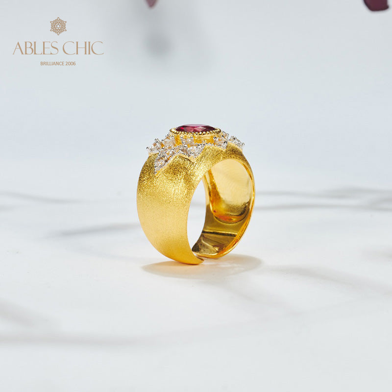 Saphirblumen-Seidenring 6065