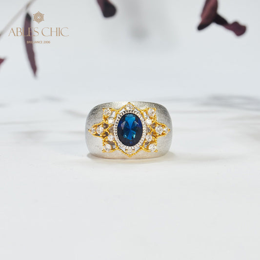 Saphirblumen-Seidenring 6065