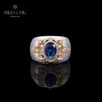 Saphirblumen-Seidenring 6065