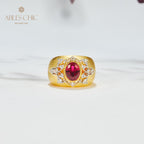 Saphirblumen-Seidenring 6065