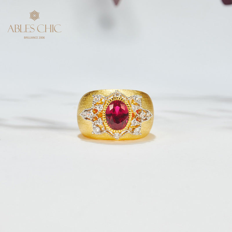 Saphirblumen-Seidenring 6065