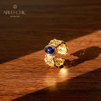 Saphir-Kleeblatt-Blumenring 5994