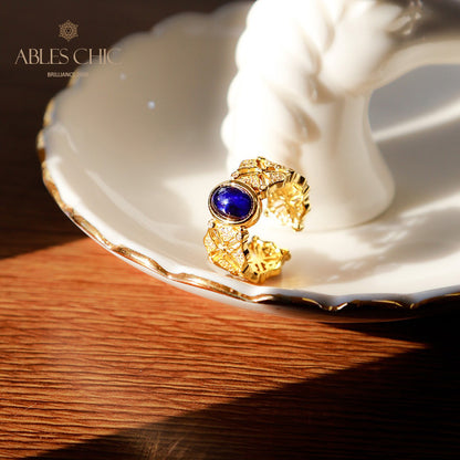 Saphir-Kleeblatt-Blumenring 5994