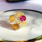 Spitzen-Blumenring mit Wabenmuster 6045