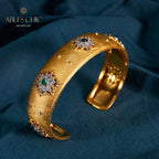 Florales Smaragd-Seidenarmband 6039