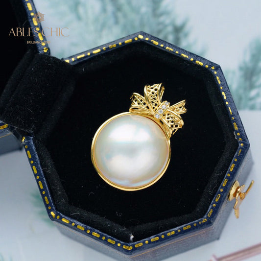 Mabe Pearl Bowtie Anhänger 5848