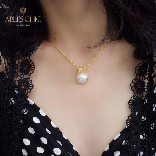 Mabe Pearl Bowtie Anhänger 5848