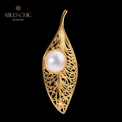 Mabe Pearl Filigraner Blattanhänger 5844
