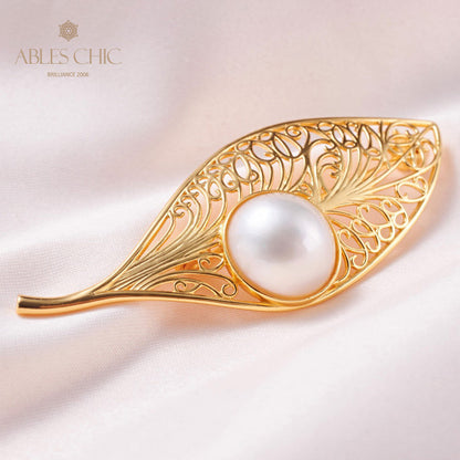 Mabe Pearl Filigraner Blattanhänger 5844
