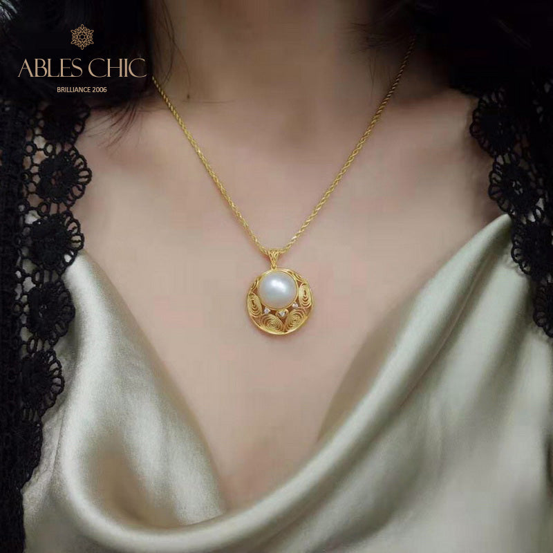 Mabe Pearl Filigrananhänger 5843