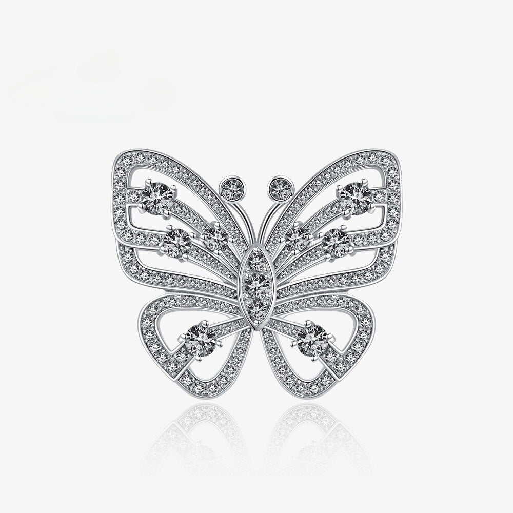Statement-Ring mit gepflastertem Riesenschmetterling R1249