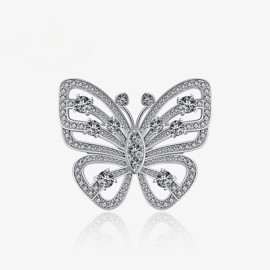 Statement-Ring mit gepflastertem Riesenschmetterling R1249