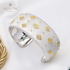 Pflaumenblüten-Seidenarmband 5610